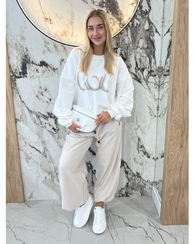 Bluza LOL By o la la...! biała z beżem