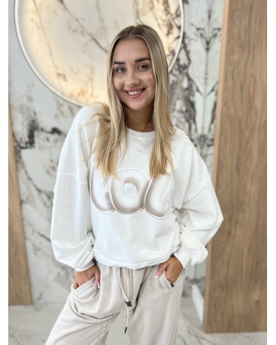 Bluza LOL By o la la...! biała z beżem