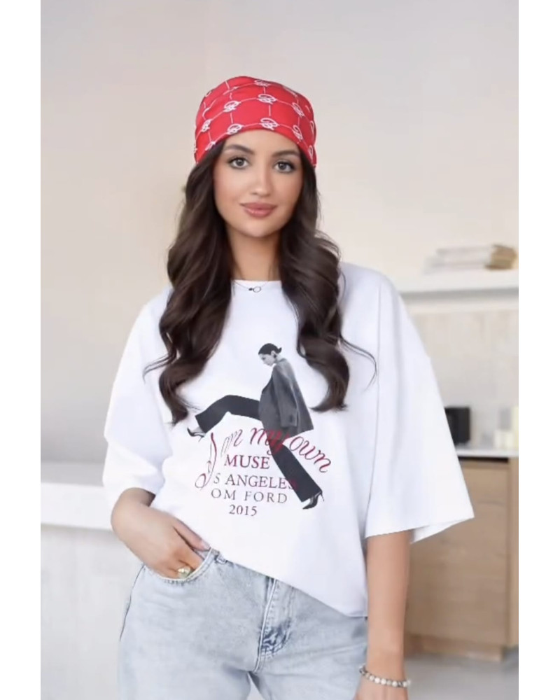 T-shirt Tom Ford By o la la...! biały