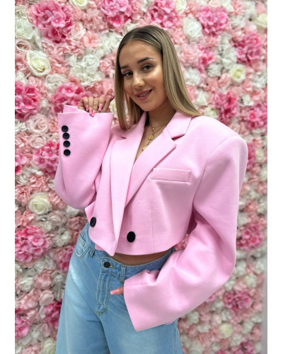 Marynarka krótka Emo różowa