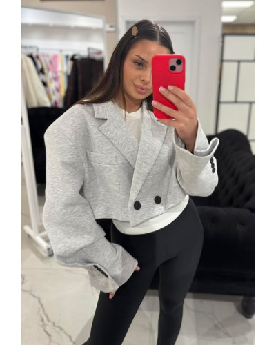 Marynarka krótka Emo szary melanż