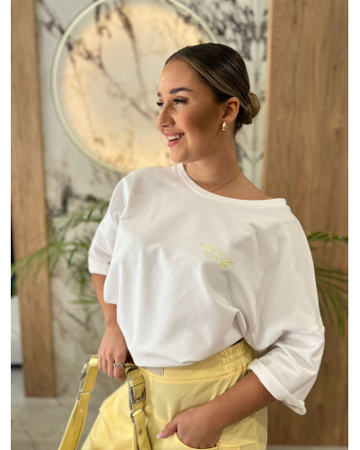 T-shirt z napisem i sercem By o la la...! sunshine