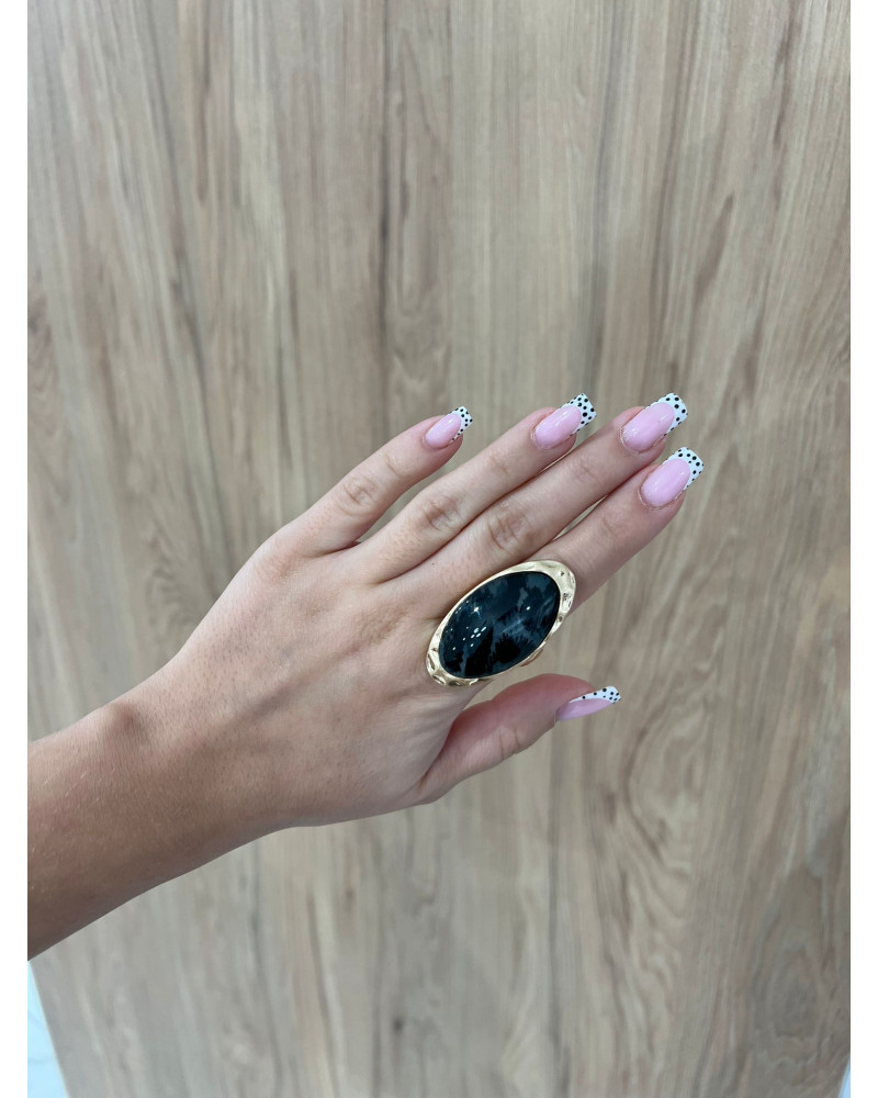 Pierścionek Dolce szara panterka