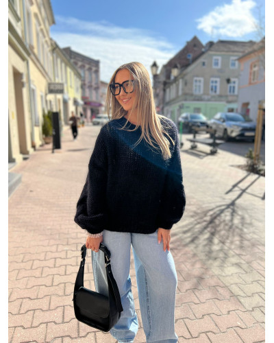 Sweter warkocz By o la la...! czarny