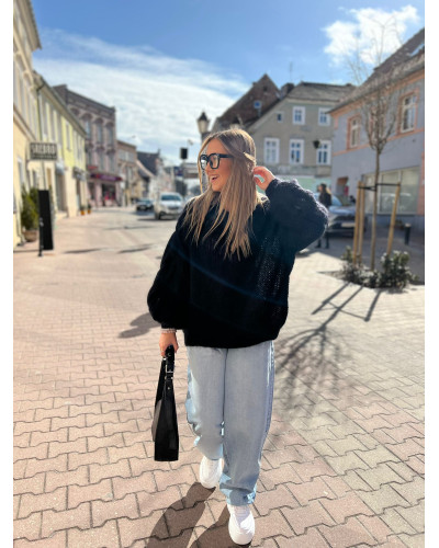 Sweter warkocz By o la la...! czarny