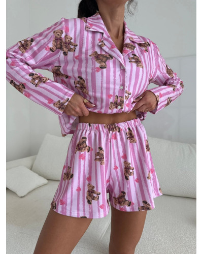 Piżama z krótkimi spodenkami Teddy Heart