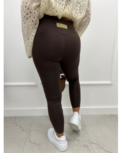 Legginsy szpilka Lady Drama czekoladowe