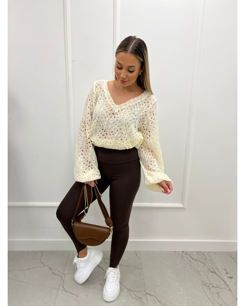 Legginsy szpilka Lady Drama czekoladowe