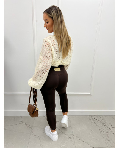 Legginsy szpilka Lady Drama czekoladowe