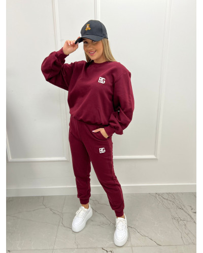 Komplet dresowy Brandenburg burgundowy
