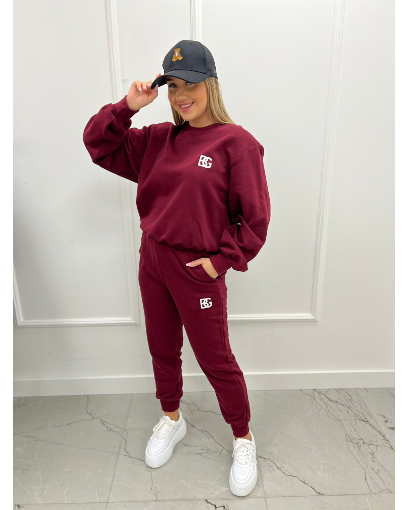 Komplet dresowy Brandenburg burgundowy