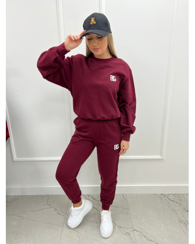 Komplet dresowy Brandenburg burgundowy
