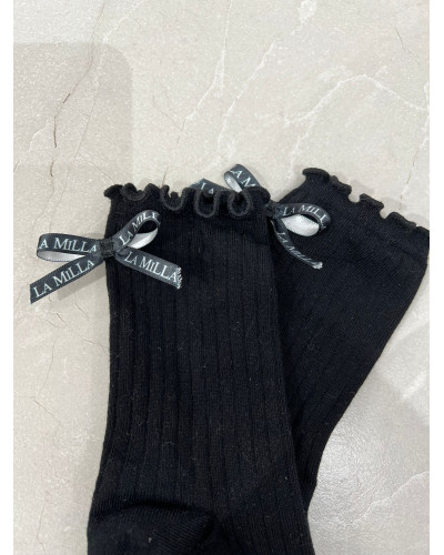 Skarpetki z falbanką La Milla czarne