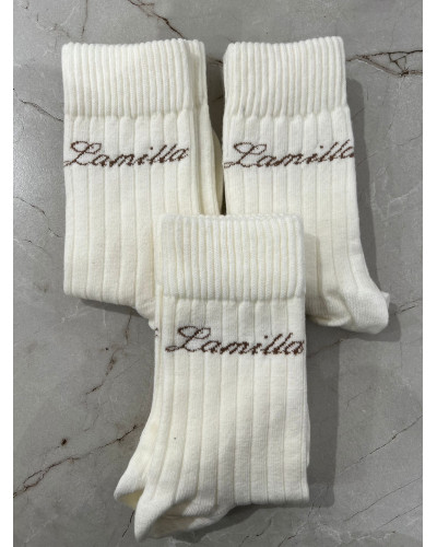 Skarpetki prążkowane La Milla śmietankowe