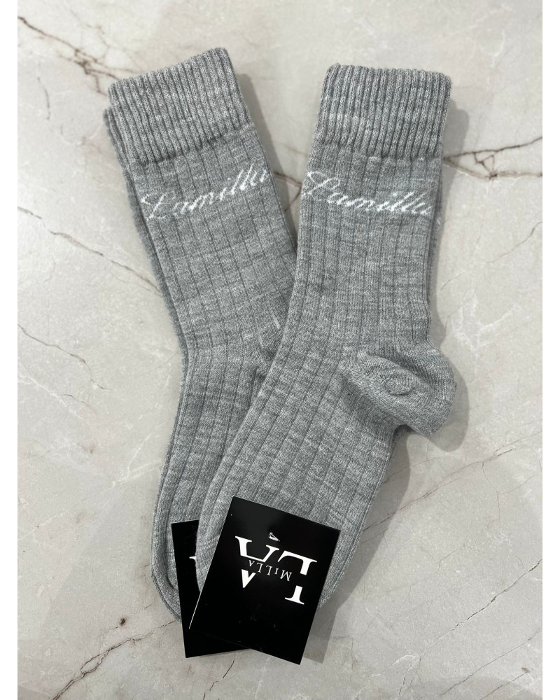 Skarpetki prążkowane La Milla szare