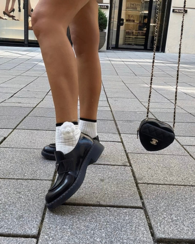 Skarpetki z różą La Milla białe