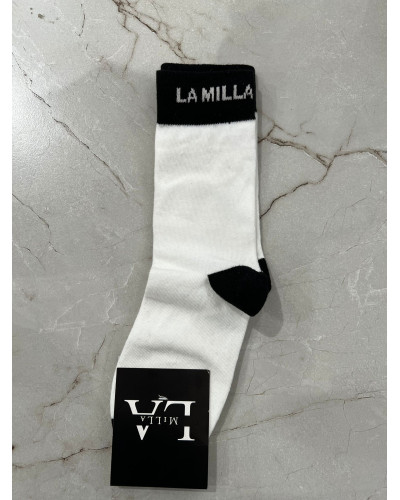 Skarpetki z napisem La Milla białe