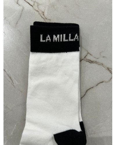 Skarpetki z napisem La Milla białe