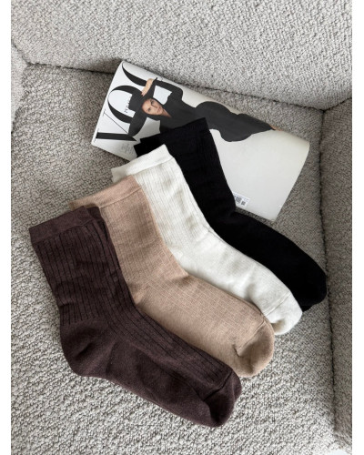 Skarpetki prążkowane LEA śmietankowe