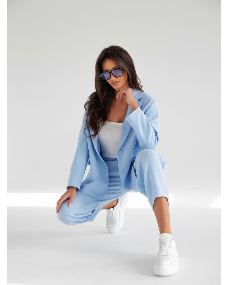 Spodnie materiałowe balony By o la la...! niebieskie