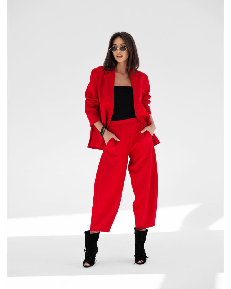 Spodnie materiałowe balony By o la la...! red kiss