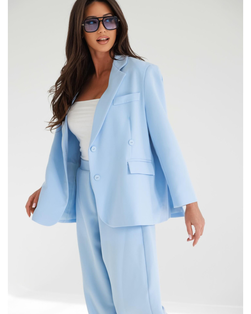 Marynarka materiałowa oversize By o la la...! niebieska