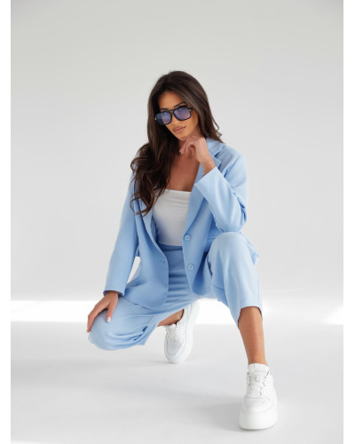 Marynarka materiałowa oversize By o la la...! niebieska