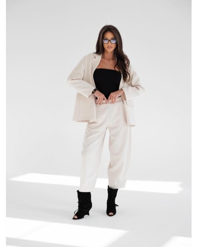 Marynarka materiałowa oversize By o la la...! nude