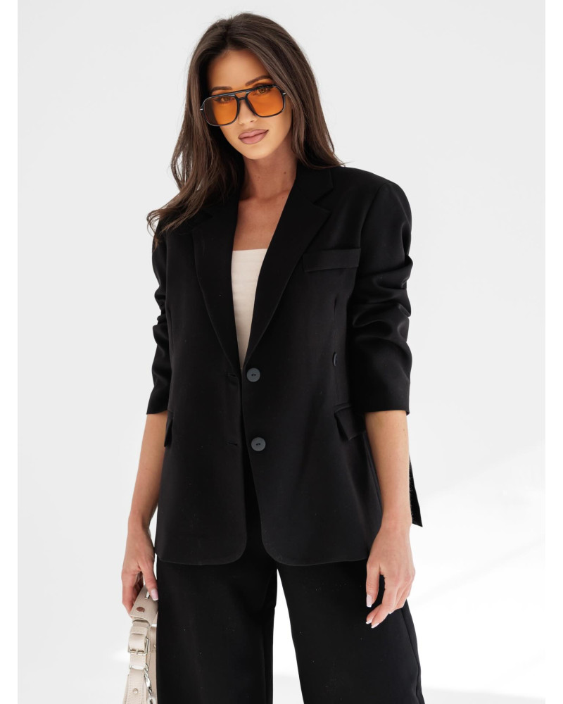 Marynarka materiałowa oversize By o la la...! czarna