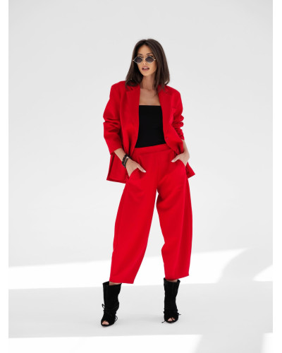 Marynarka materiałowa oversize By o la la...! red kiss