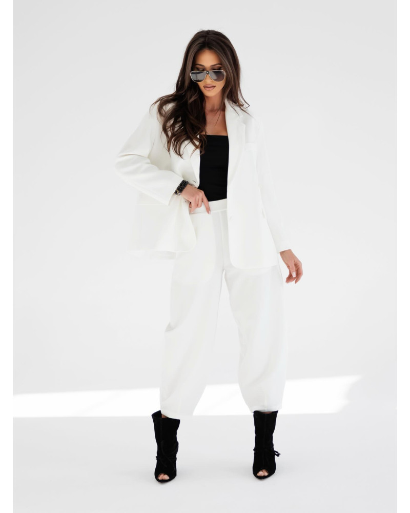 Marynarka materiałowa oversize By o la la...! biała