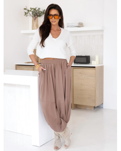 Sweterek w szpic By o la la...! śmietankowy