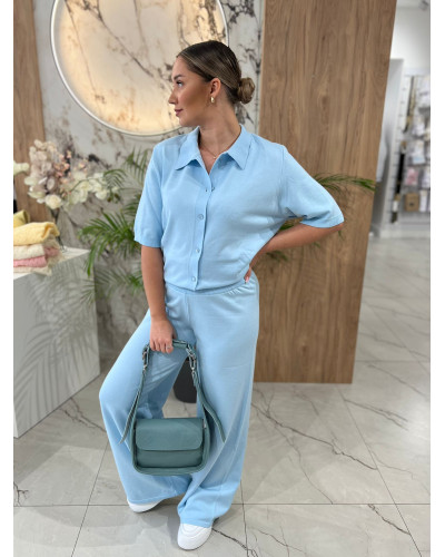 Komplet dzianinowy By o la la...! błękitny