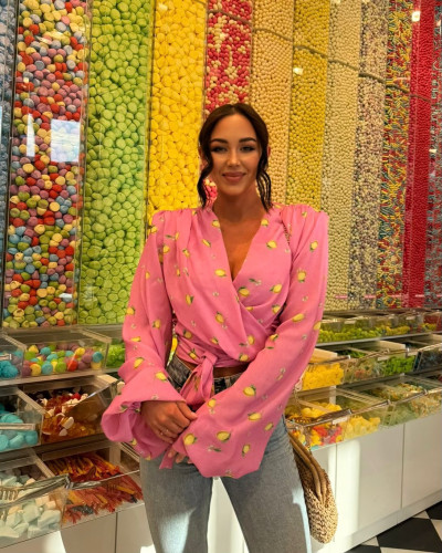 Koszula wiązana w cytrynki La Milla różowa