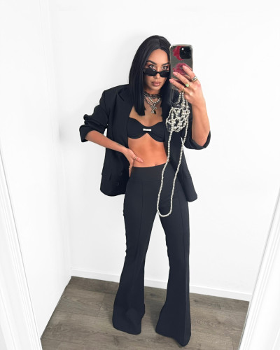 Legginsy dzwony La Milla czarne