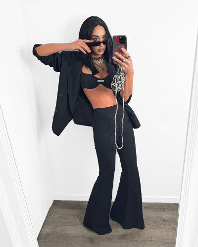 Legginsy dzwony La Milla czarne