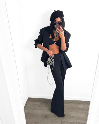 Legginsy dzwony La Milla czarne