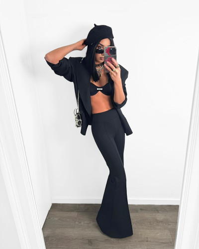 Legginsy dzwony La Milla czarne