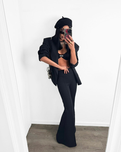 Legginsy dzwony La Milla czarne