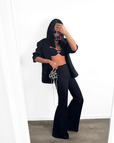 Legginsy dzwony La Milla czarne