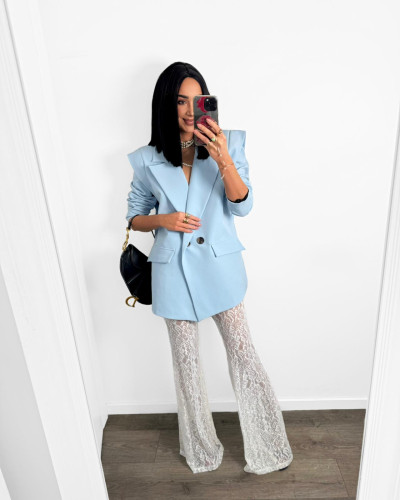 Spodnie koronkowe Nela La Milla śmietankowe