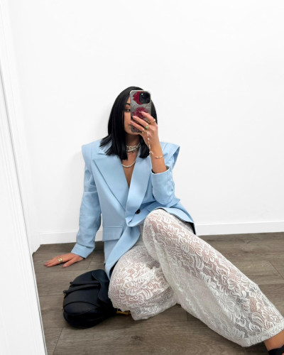 Spodnie koronkowe Nela La Milla śmietankowe