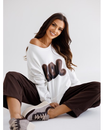 Bluza LOL By o la la...! biała z chocomus