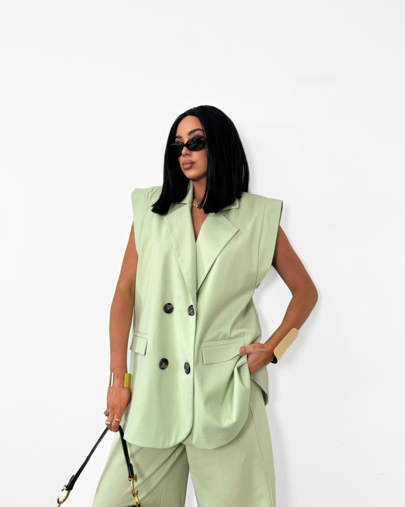 Kamizelka materiałowa La Milla pistacjowa