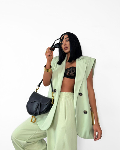 Kamizelka materiałowa La Milla pistacjowa