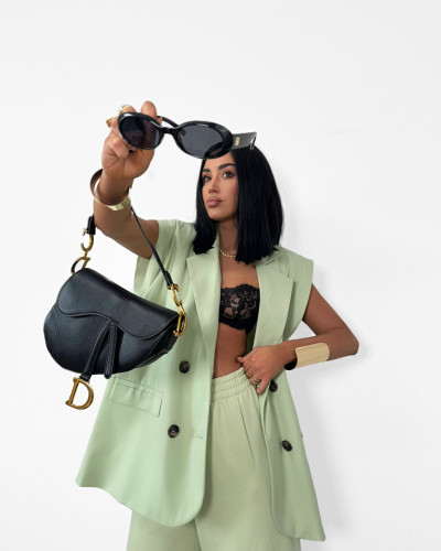 Kamizelka materiałowa La Milla pistacjowa