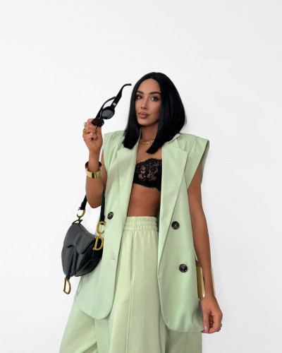 Kamizelka materiałowa La Milla pistacjowa