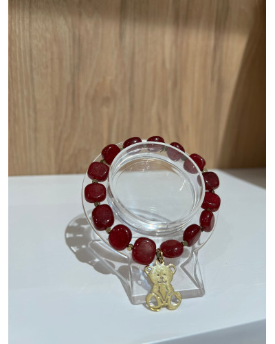 Bransoletka Teddy By o la la...! bordowa