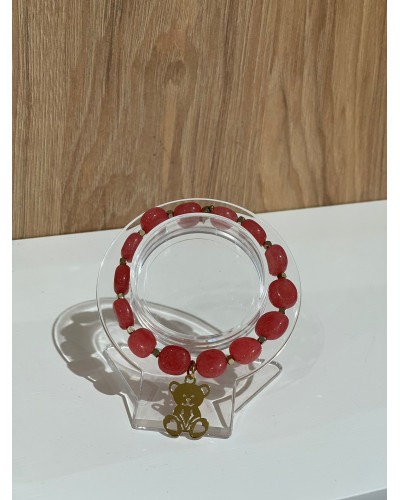 Bransoletka Teddy By o la la...! ciemny róż