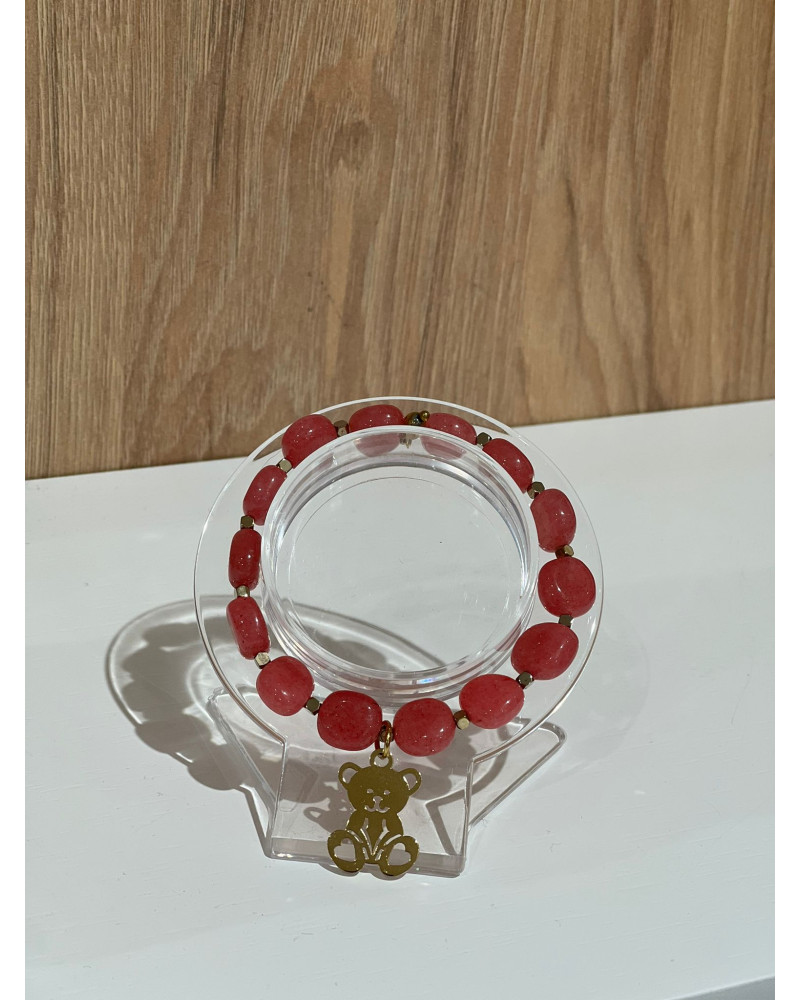 Bransoletka Teddy By o la la...! ciemny róż